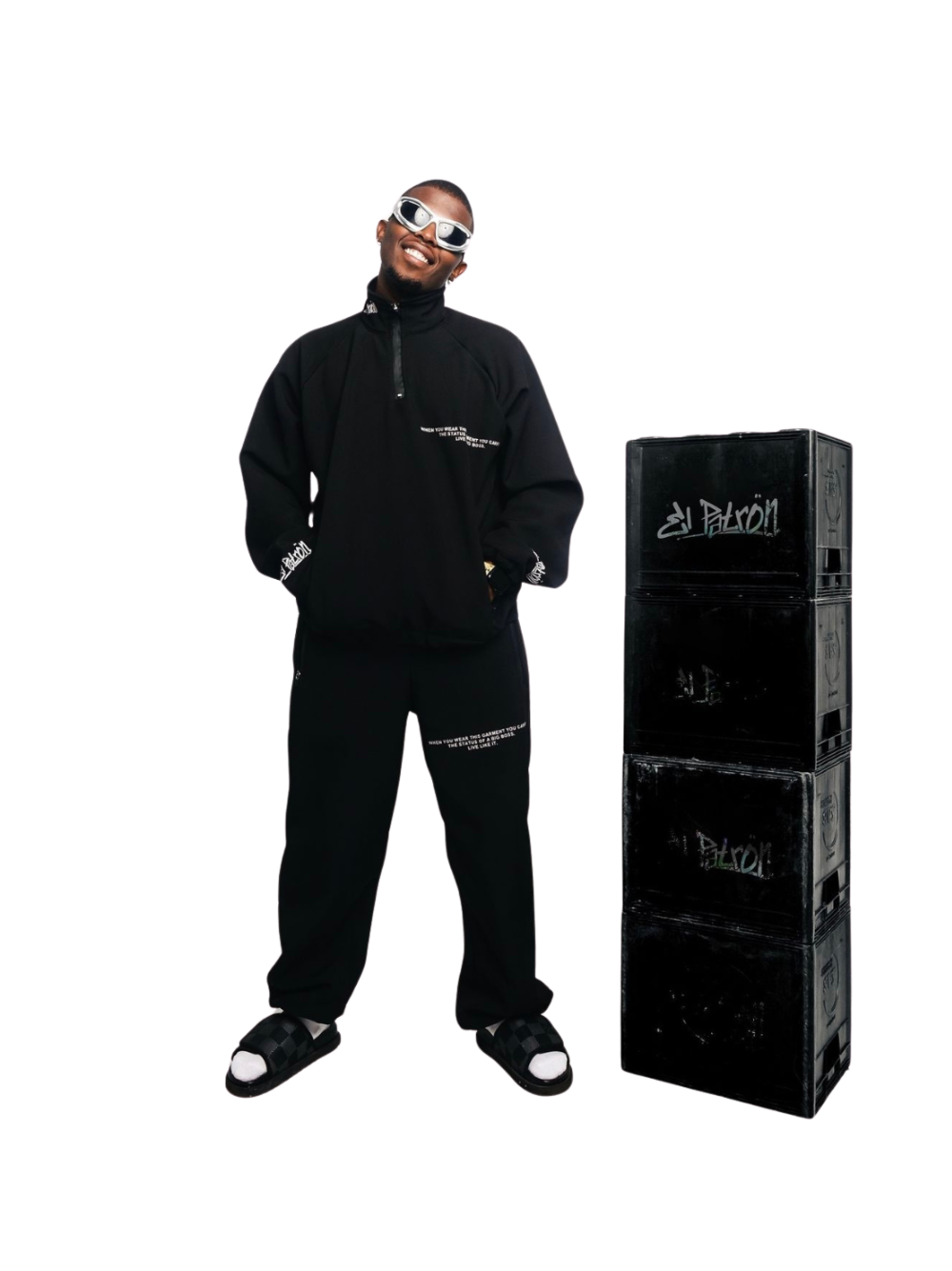 El Patron 2 Piece Black Roadman Tracksuit