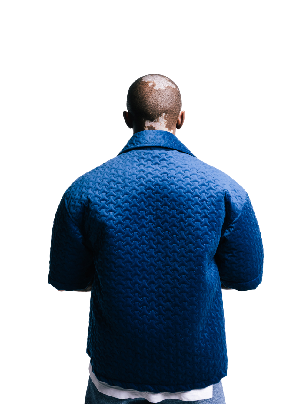 Insanidy Blue Monogram Button Up Shirt