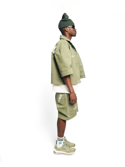 El Patron Green Stone Wash Shorts