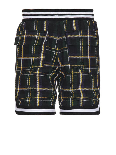 Rhude Shorts Flannel Court Logo Multi Green