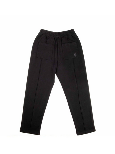 Ostentious Black Pleaded Sweatpants