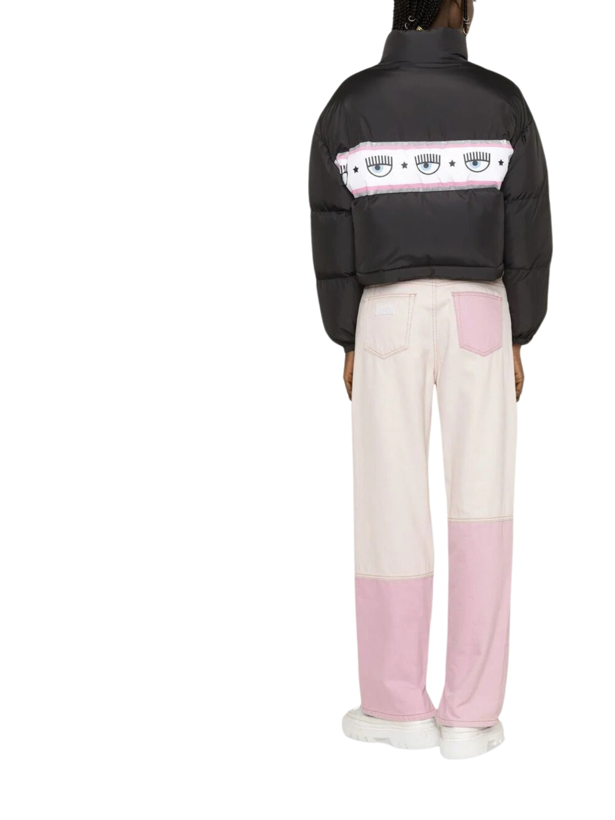 Chiara Ferragni Jacket Puffer Logo Print Black