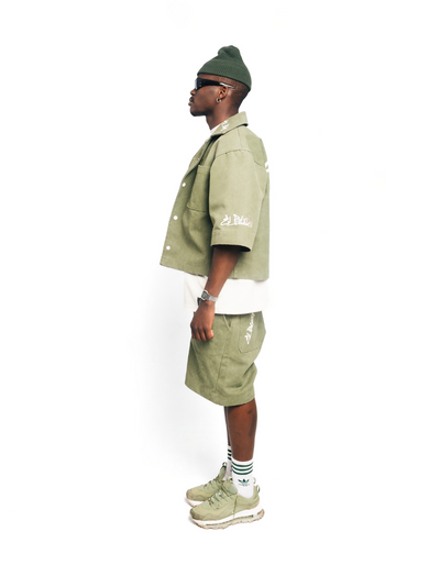 El Patron Green Stone Wash Shorts