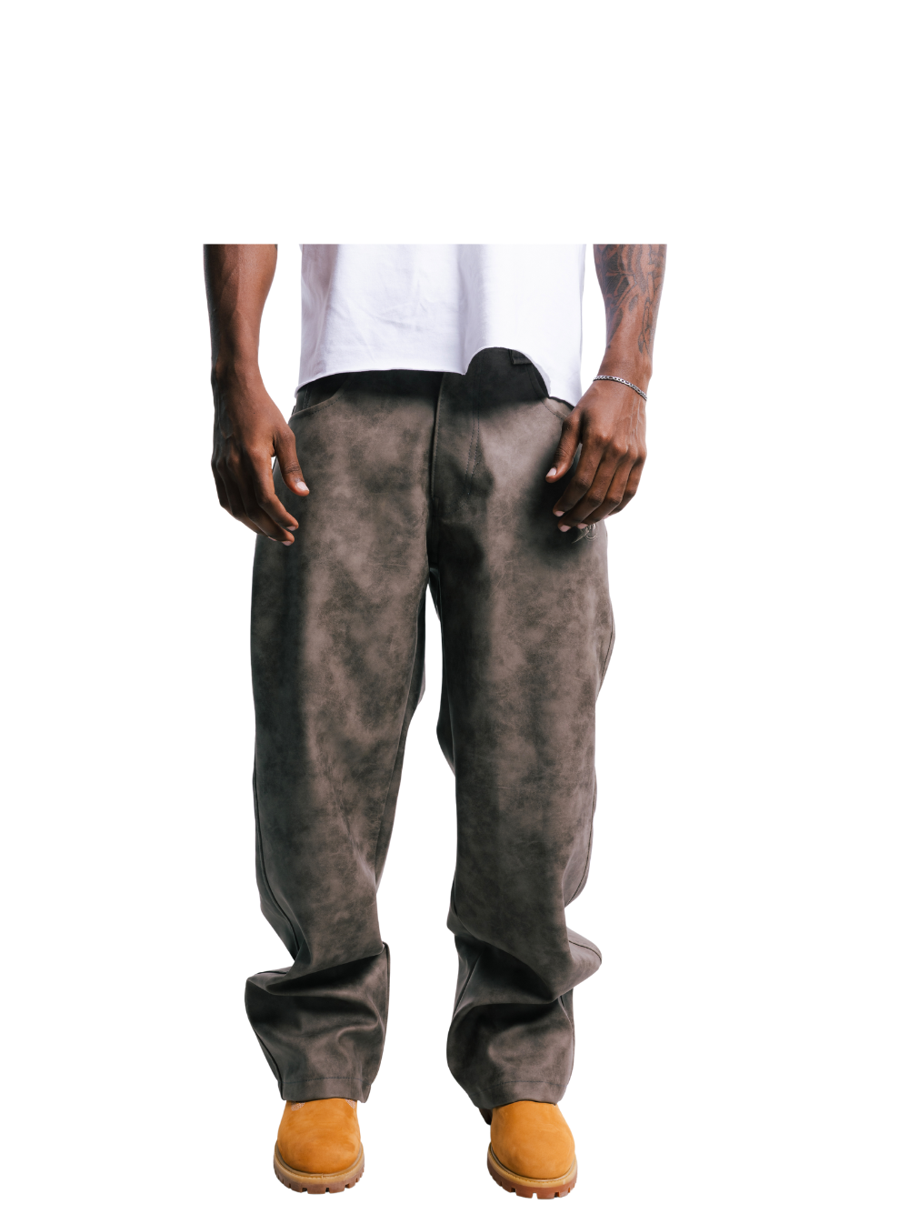 Insanidy Charcoal Leather Pants