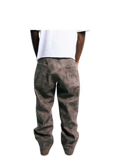 Insanidy Charcoal Leather Pants