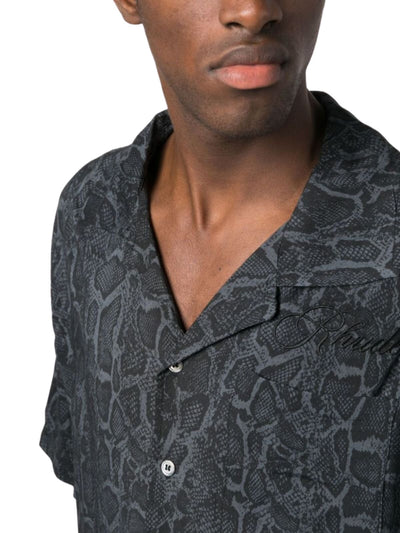 Rhude Shirt Rayon Snake Black