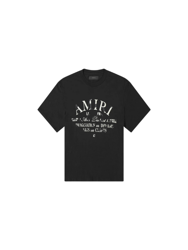 Amiri T-Shirt Logo Curved Black