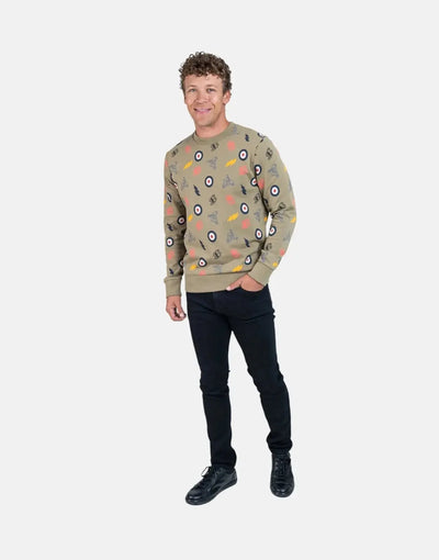 Ben Sherman All Over Print Olive Sweatshirt