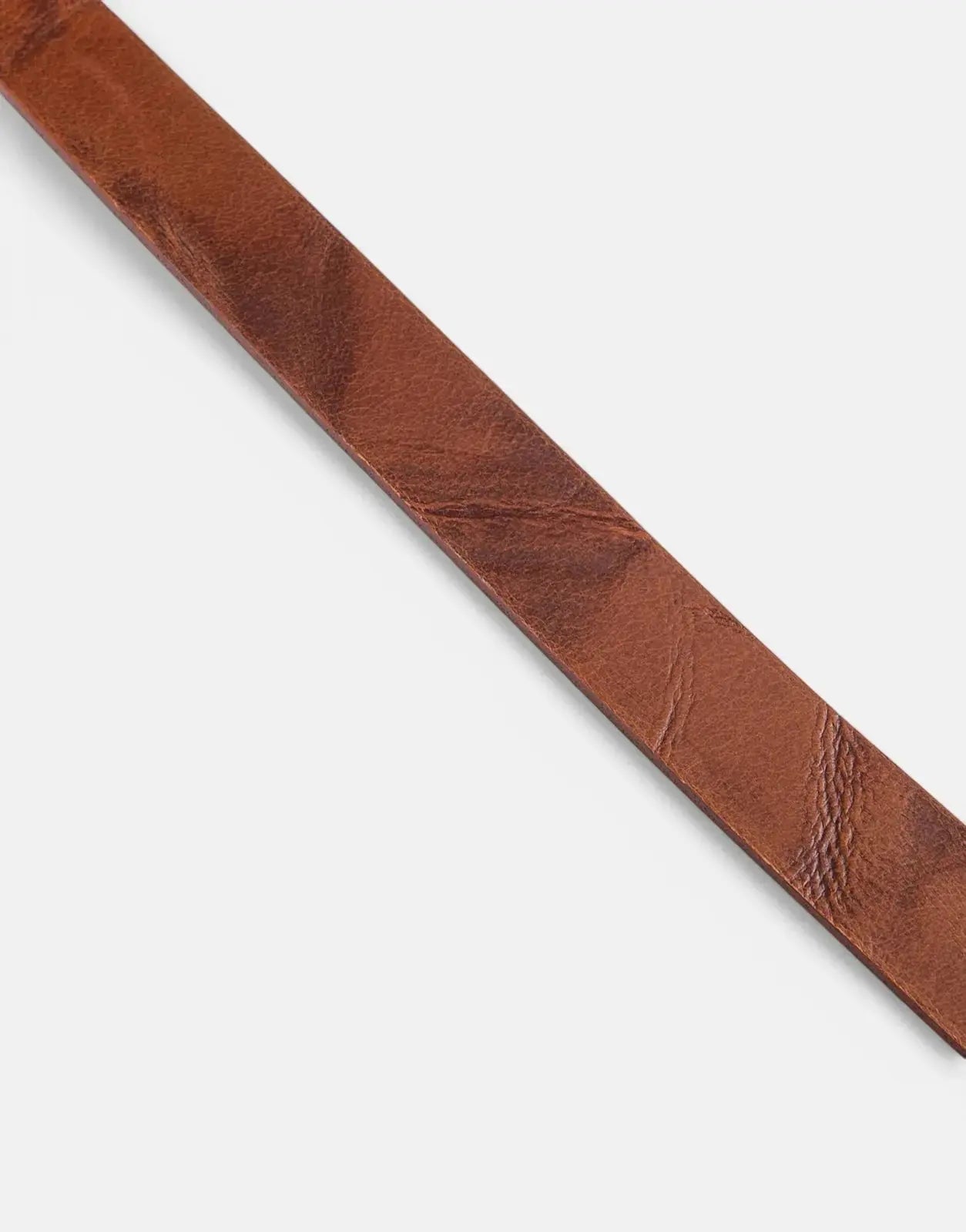 Ben Sherman Distressed Leather Target Buckle Tan Belt