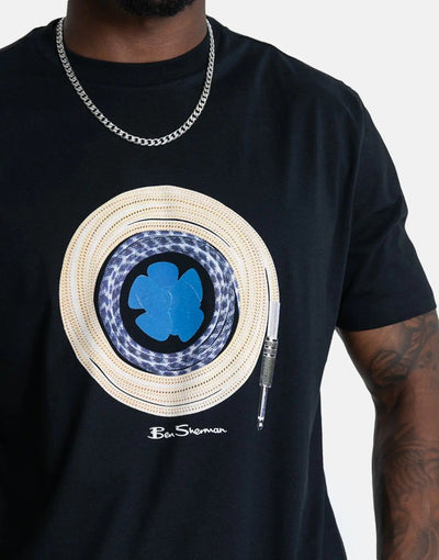 Ben Sherman Guitar Lead Target Black T-Shirt
