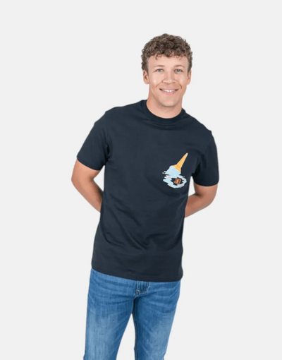 Ben Sherman Ice Cream Splat Black T-Shirt