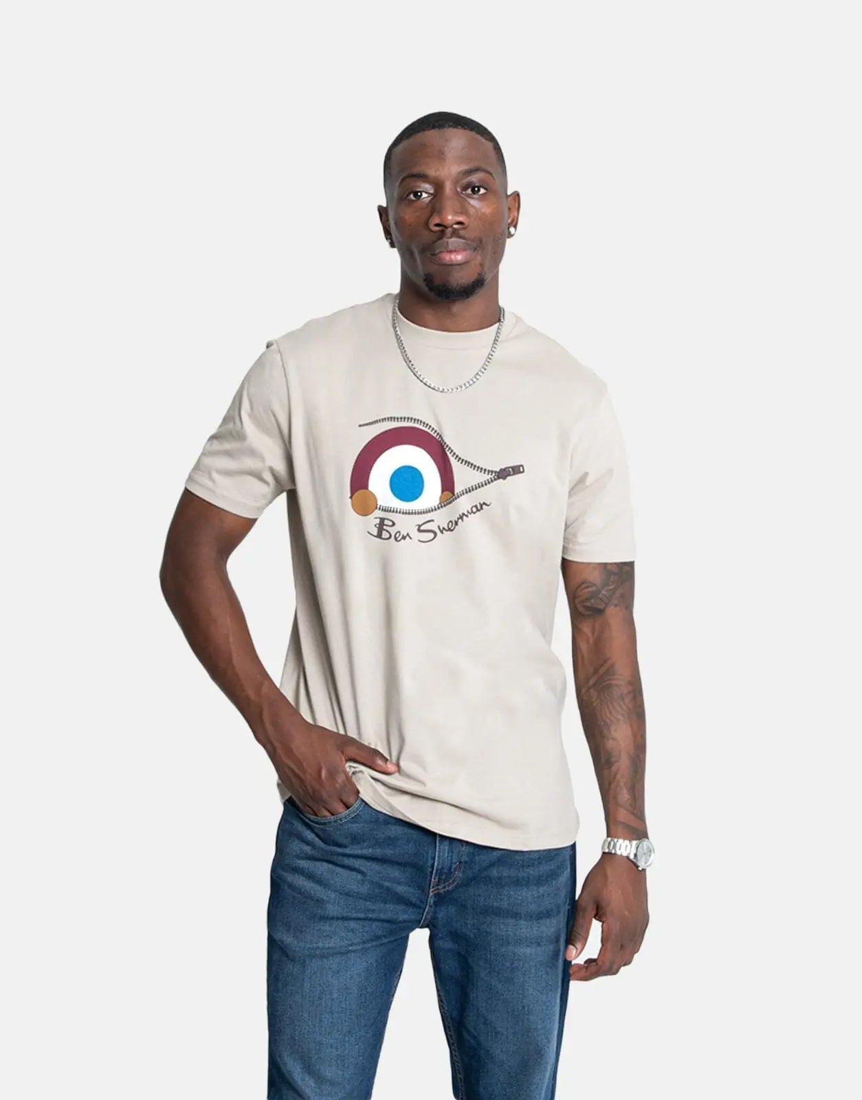 Ben Sherman Sneaky Target Brown T-Shirt