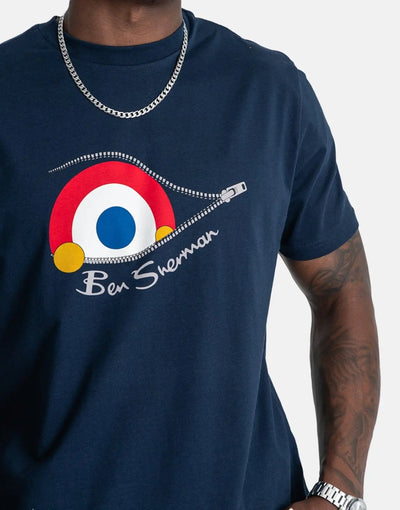 Ben Sherman Sneaky Target Navy T-Shirt