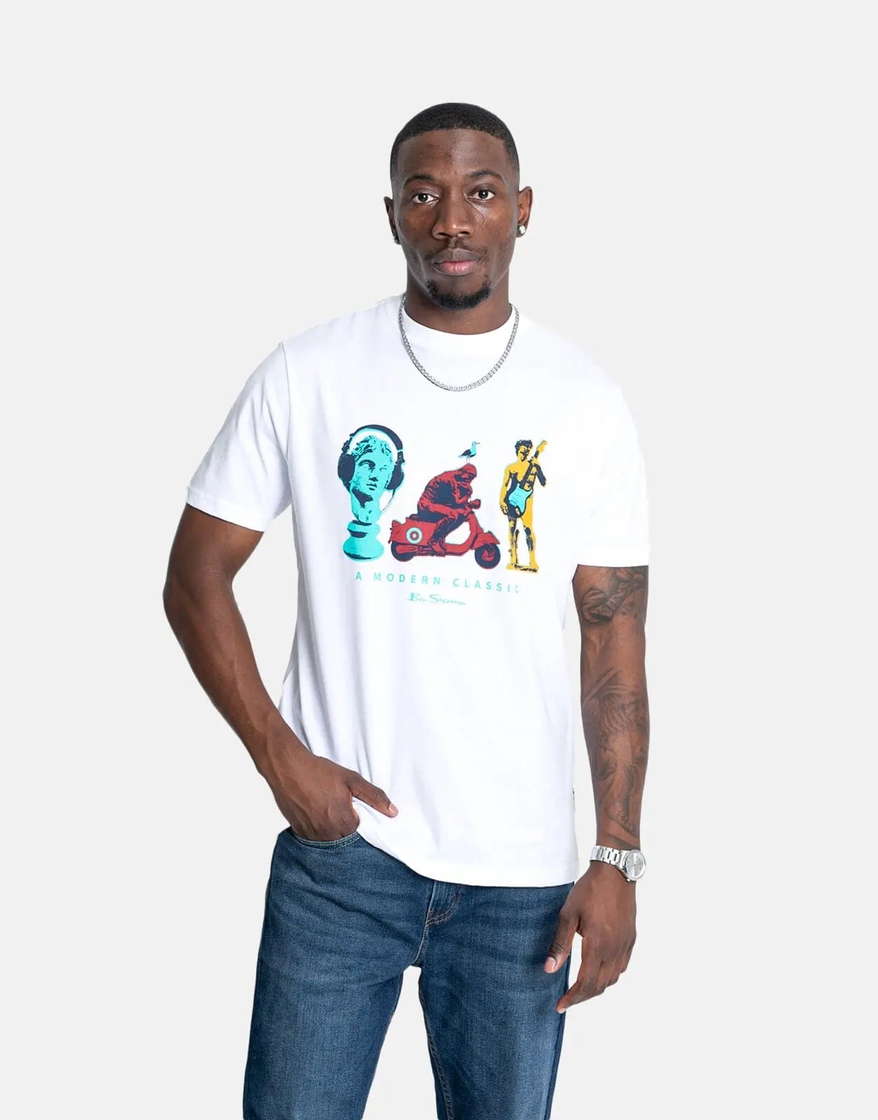 Ben Sherman Statue White T-Shirt