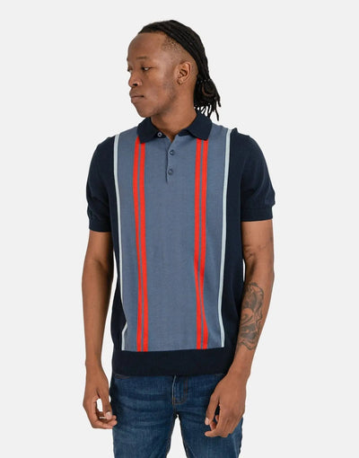 Ben Sherman Vertical Stripe Polo Shirt DKN