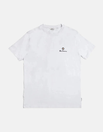 Ben Sherman White Entry Target Print Crew T-Shirt