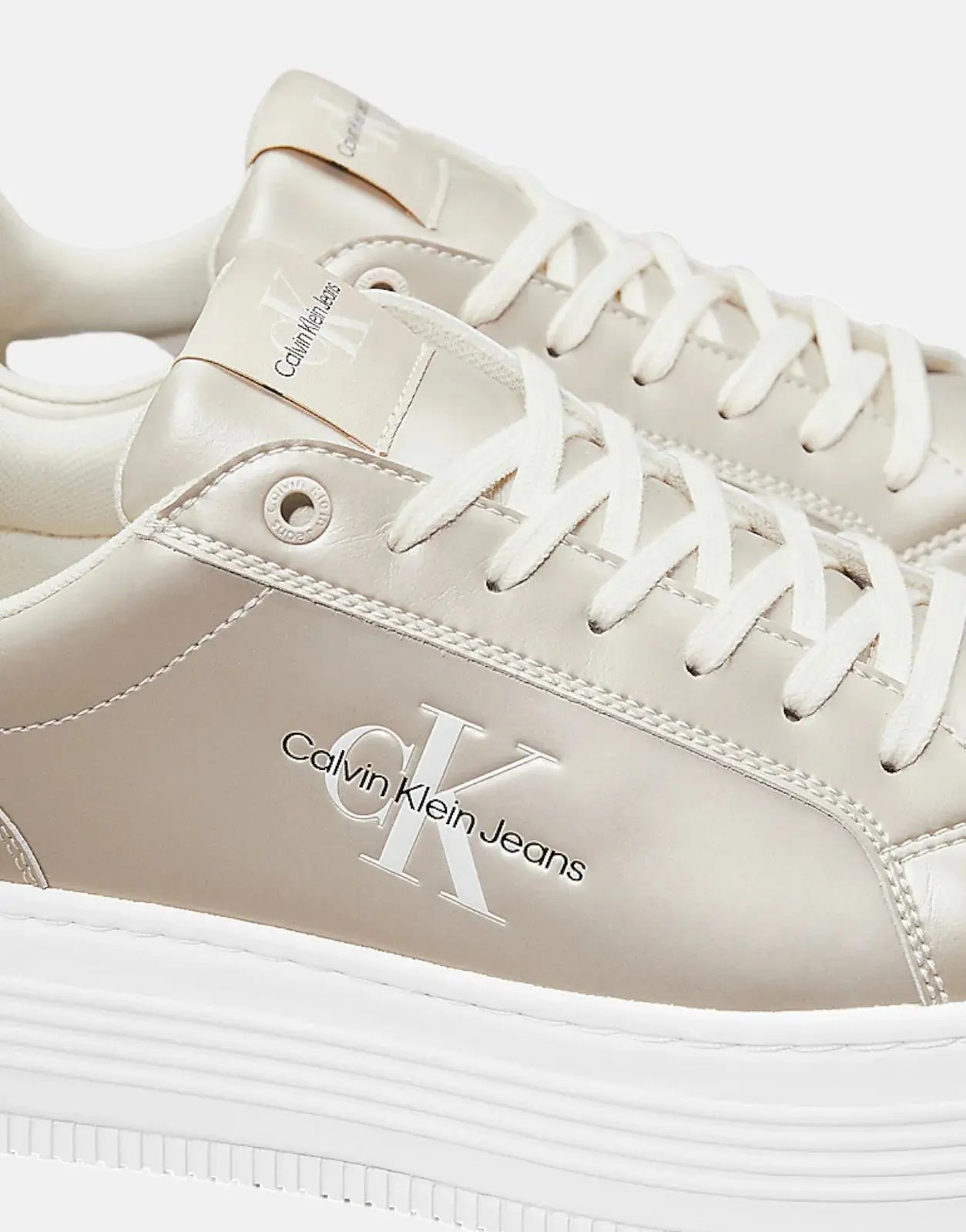 Calvin Klein Bold Platform Low Lace Off-White Sneakers