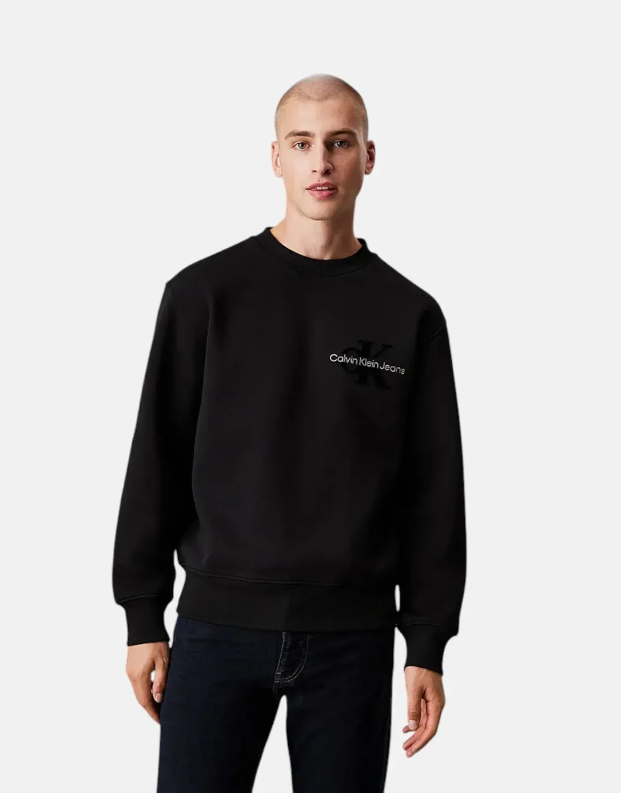 Calvin Klein Bristle Monologo Black Sweatshirt