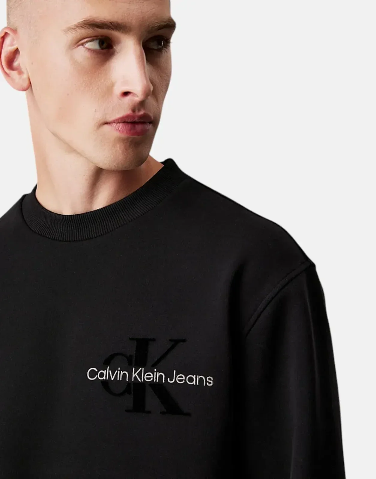 Calvin Klein Bristle Monologo Black Sweatshirt