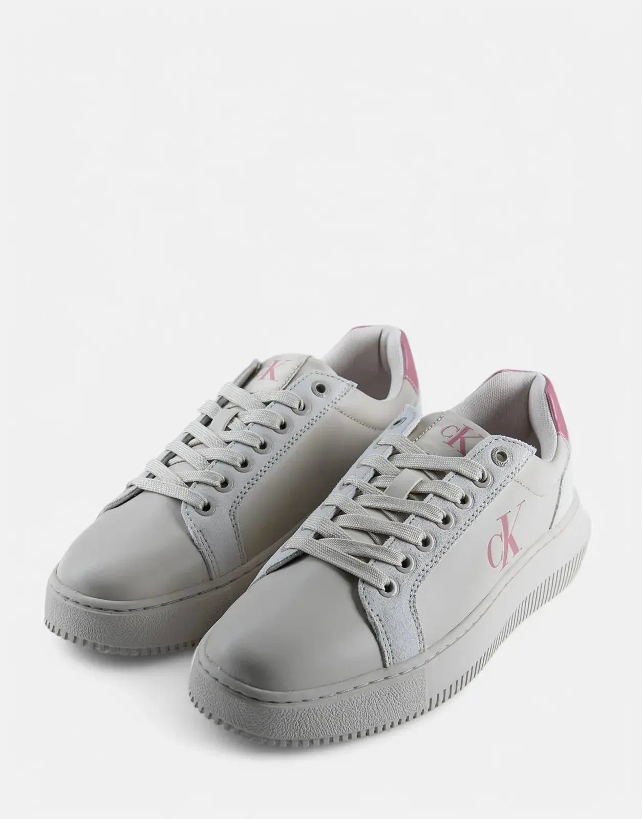 Calvin Klein Chunky Cupsole Leather Off White Multi Sneakers