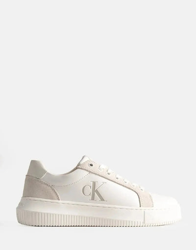 Calvin Klein Chunky Cupsole MG Leather White Sneakers