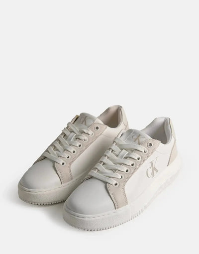 Calvin Klein Chunky Cupsole MG Leather White Sneakers