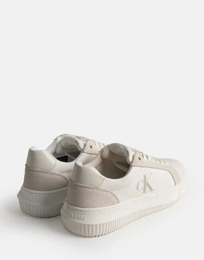 Calvin Klein Chunky Cupsole MG Leather White Sneakers