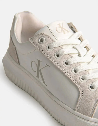 Calvin Klein Chunky Cupsole MG Leather White Sneakers