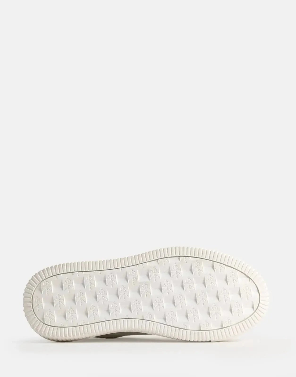 Calvin Klein Chunky Cupsole Mono Leather White Sneakers