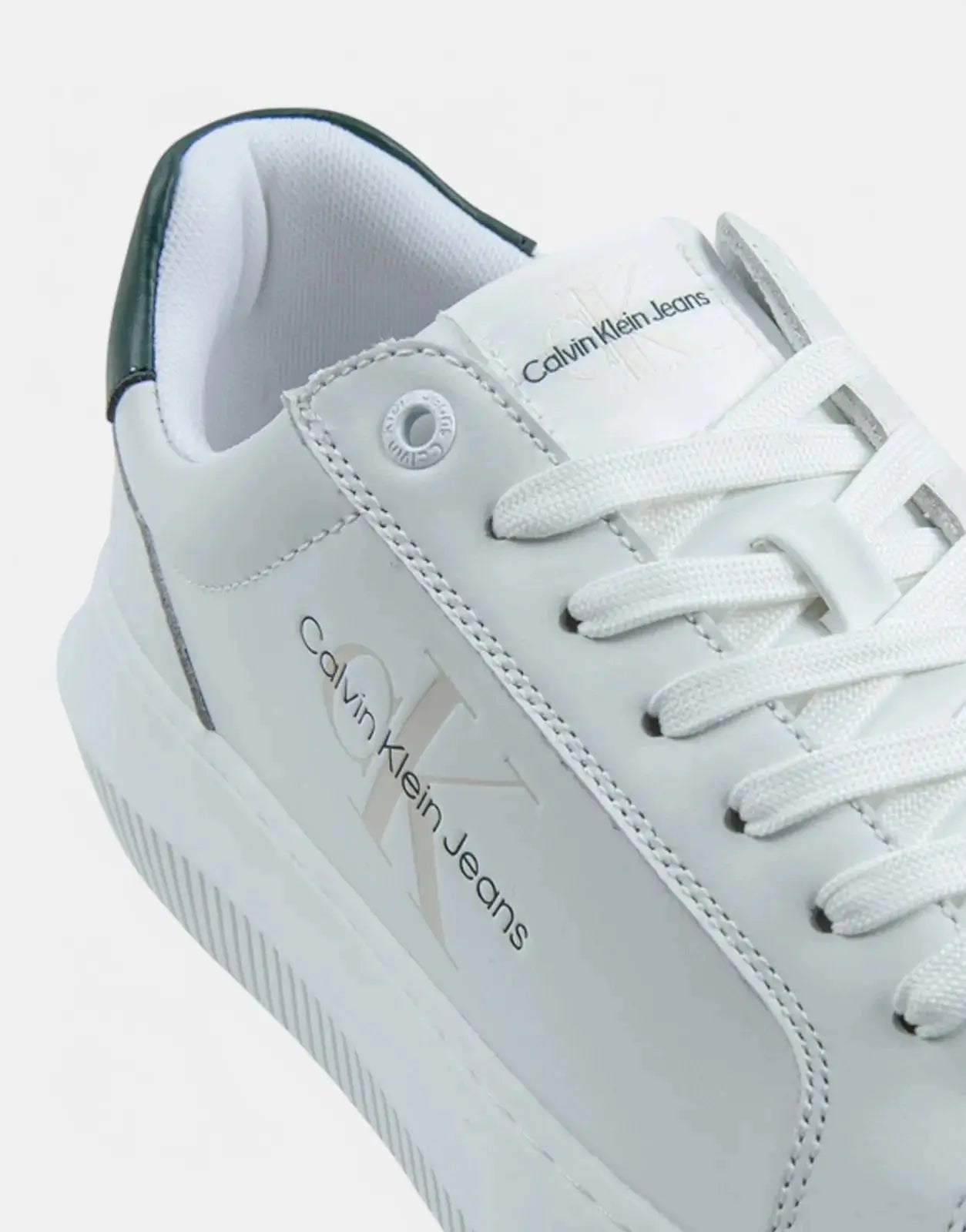 Calvin Klein Chunky Cupsole Mono White Sneakers