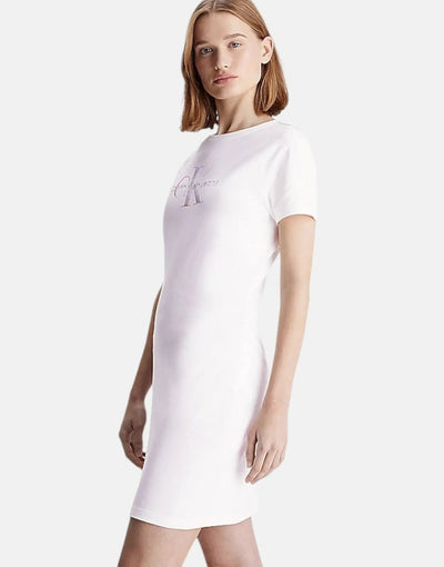 Calvin Klein Diffused Monologo White Dress