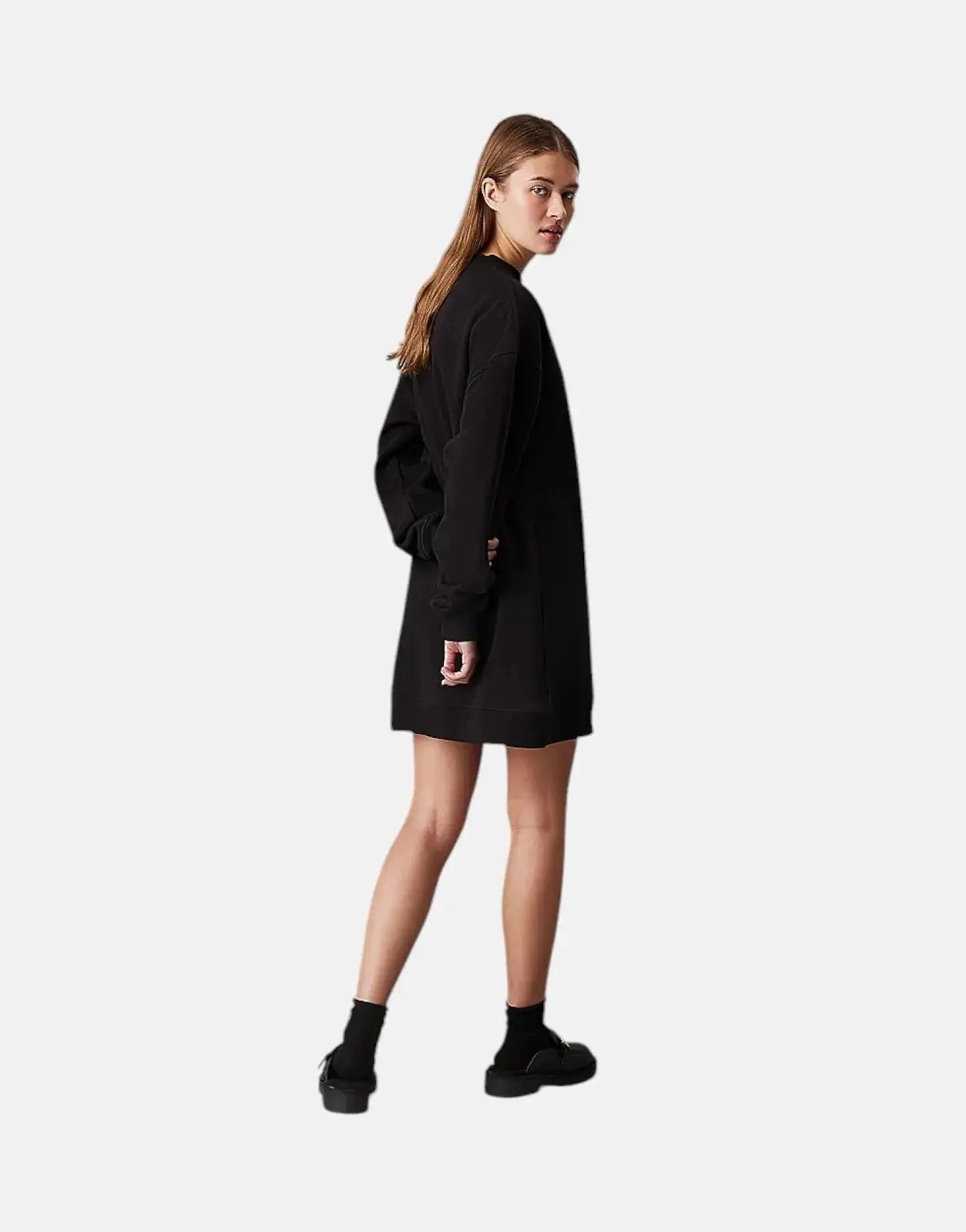 Calvin Klein Embroidered Monologo Black Dress