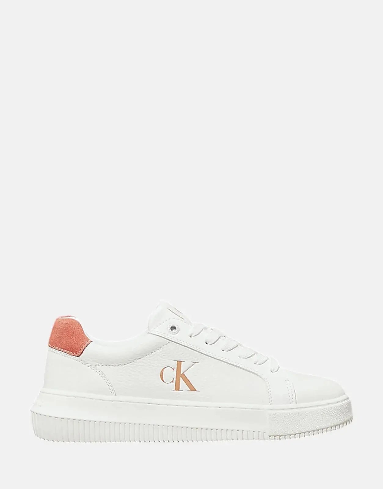 Calvin Klein Low Laceup Cupsole White Sneakers