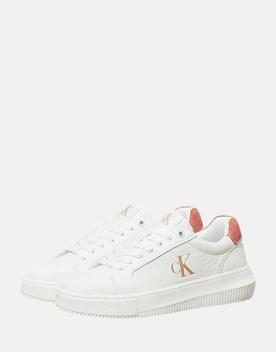 Calvin Klein Low Laceup Cupsole White Sneakers