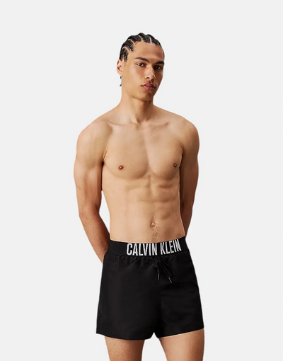 Calvin Klein Waistband Black Swim Shorts