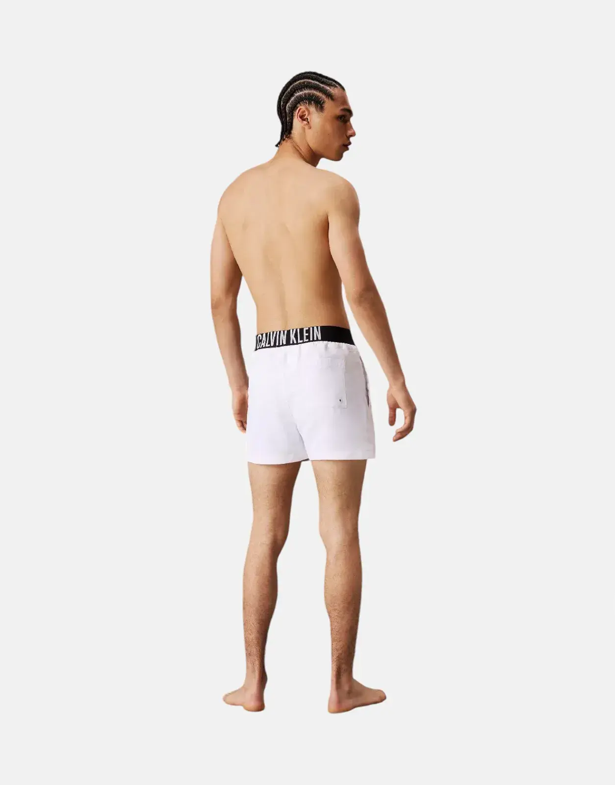 Calvin Klein Waistband White Swim Shorts