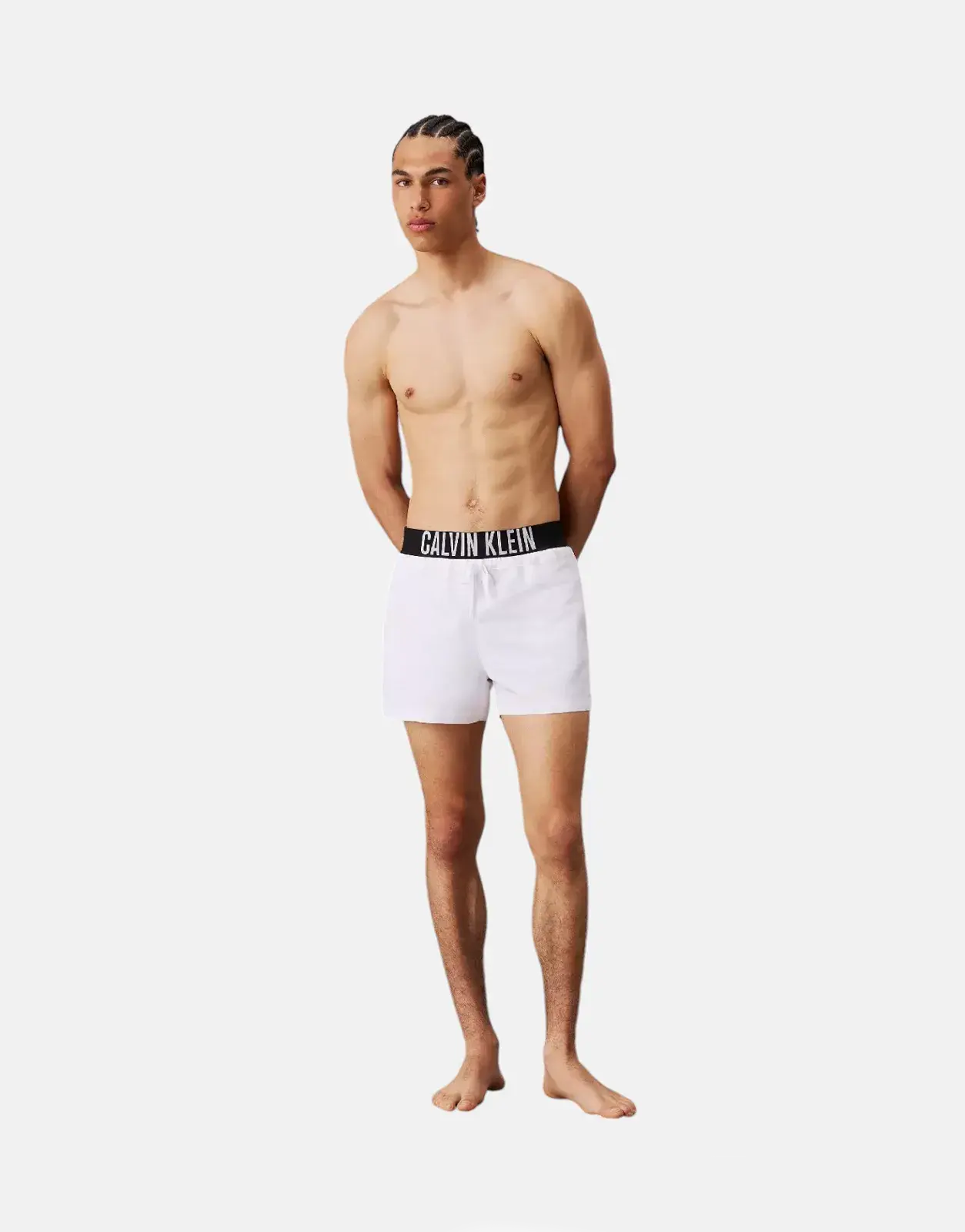 Calvin Klein Waistband White Swim Shorts