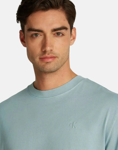 Calvin Klein Washed Puff Print Teal T-Shirt
