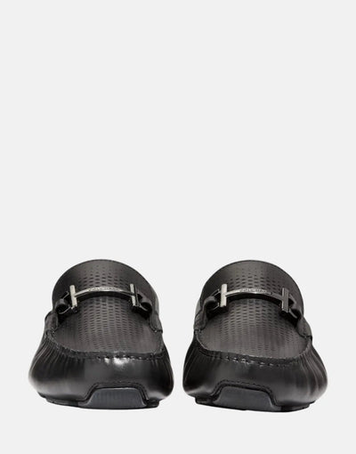 Cole Haan Grand Laser Bit Driving Black Loafers