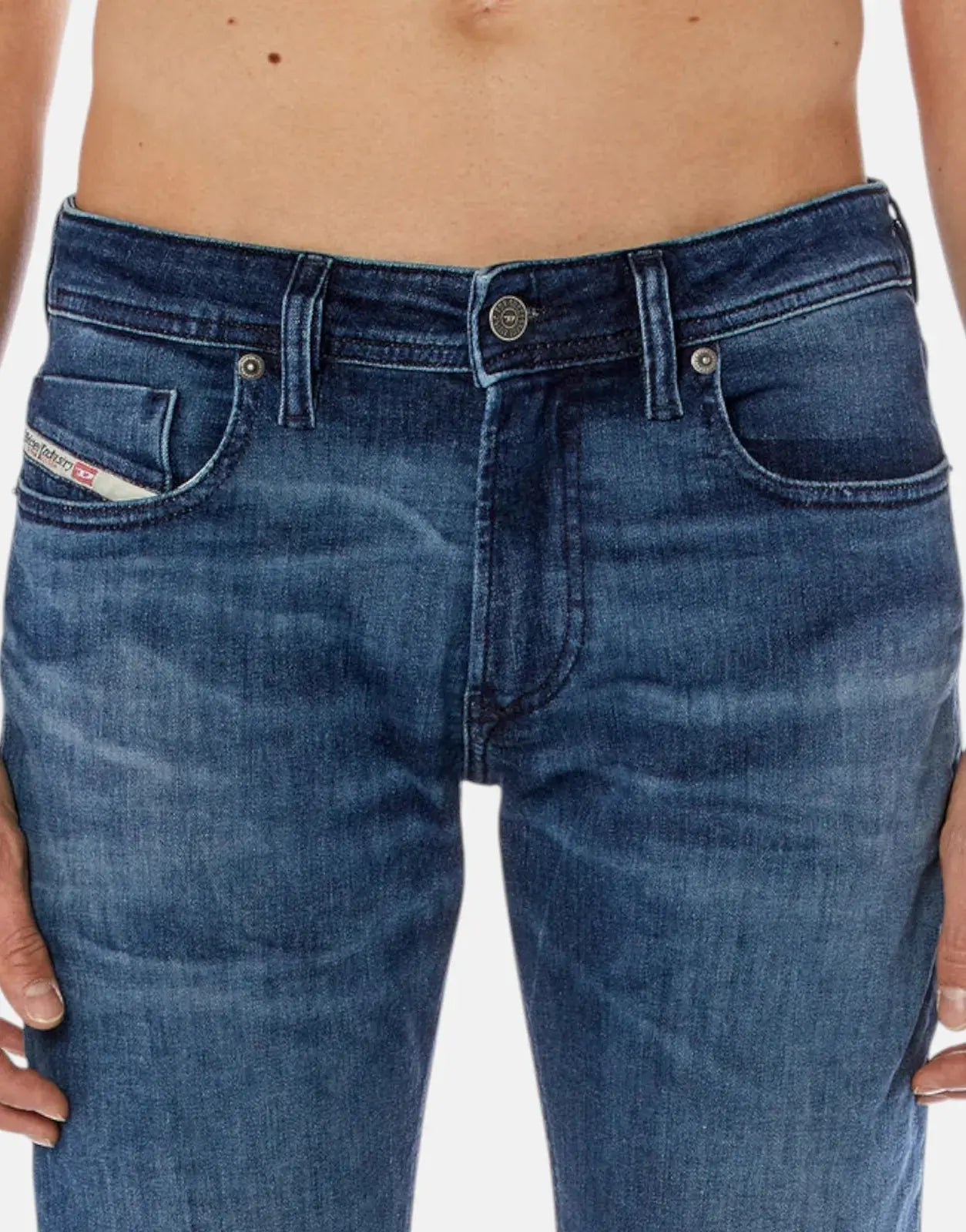 Diesel 1979 Sleenker Mid Blue Wash Jeans