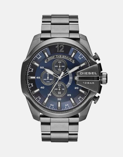Diesel Mega Chief Gunmetal Round Stainless Steel Watch