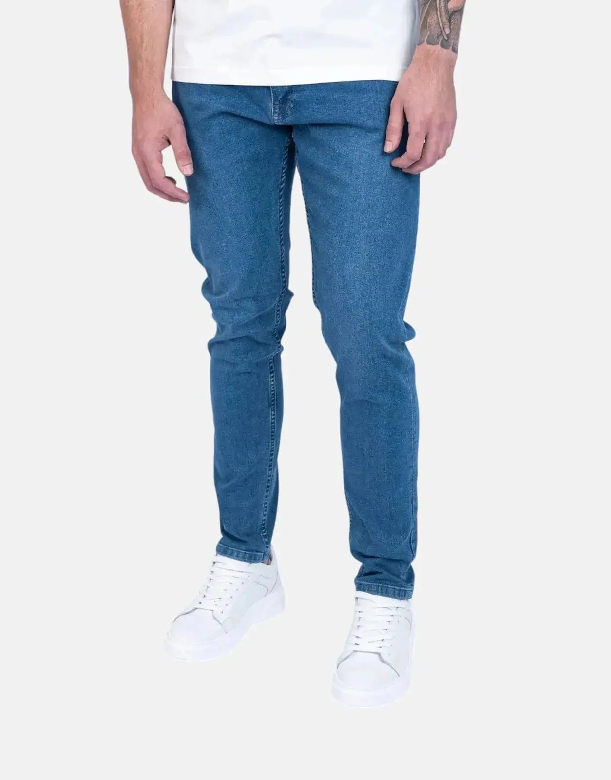 Fade Essential Mid Wash Slim Tapered Jeans