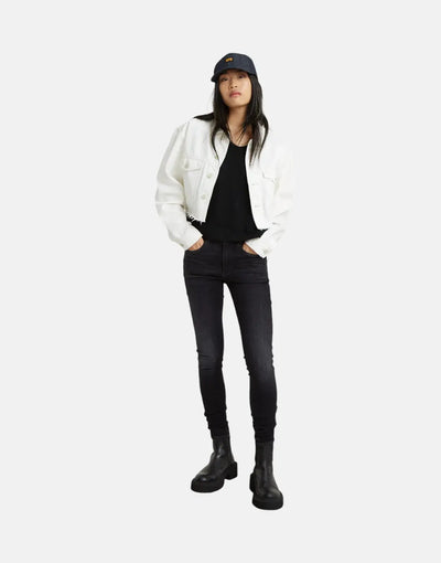 G-Star RAW 3301 Ladies Skinny Worn Coal Jeans