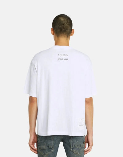 G-Star RAW Archive Print Boxy White Strap T-Shirt