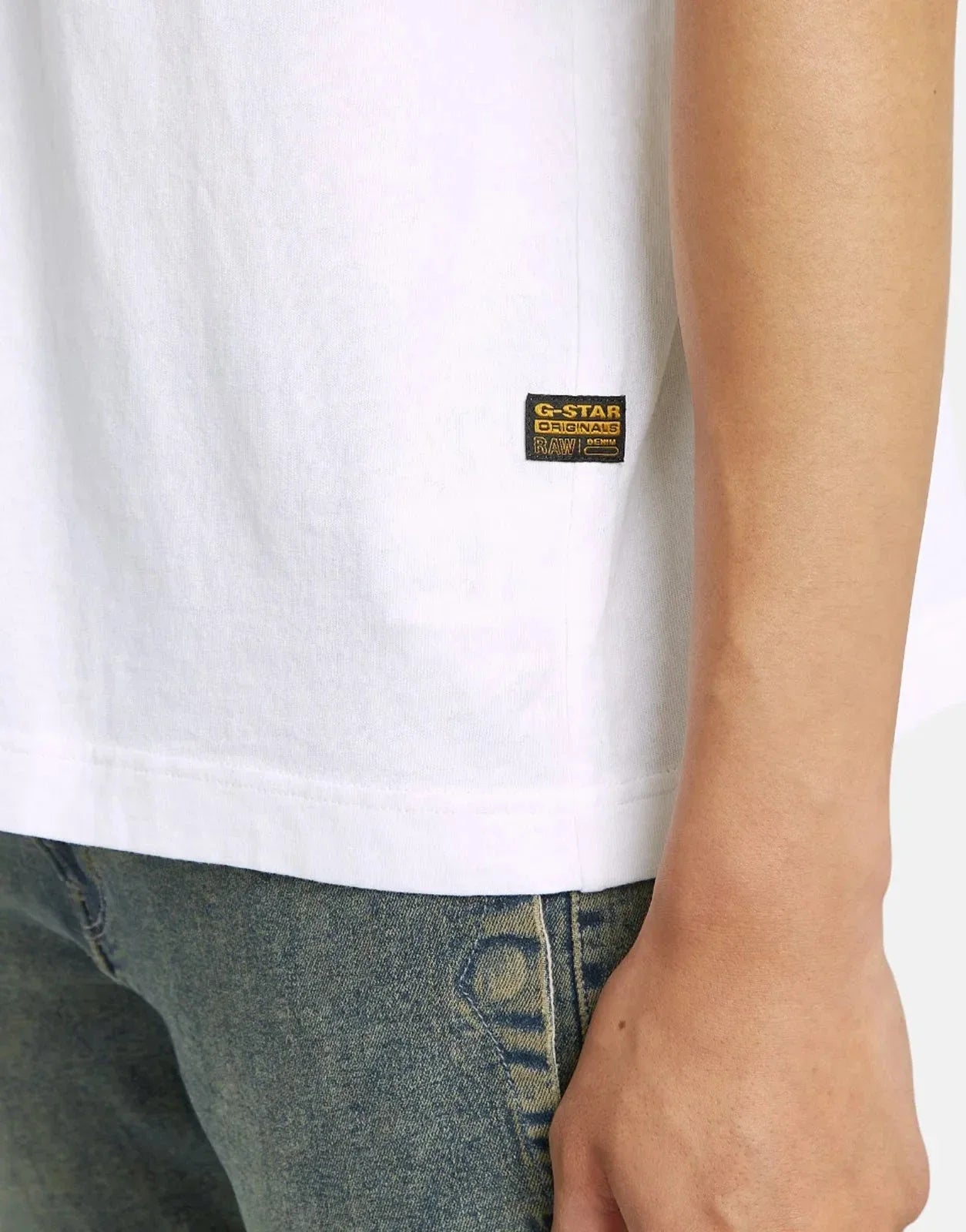 G-Star RAW Archive Print Boxy White Strap T-Shirt