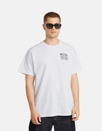 G-Star RAW Barcode Back Loose T-Shirt White