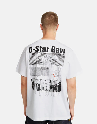 G-Star RAW Barcode Back Loose T-Shirt White