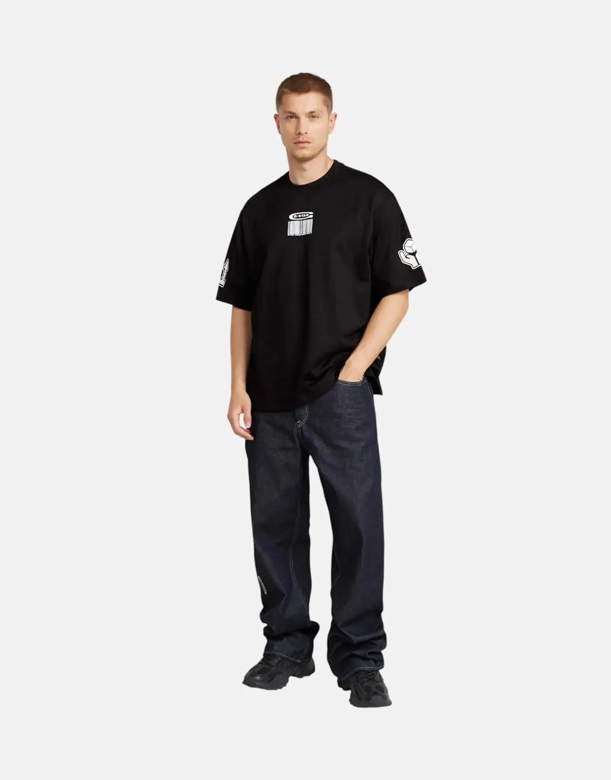 G-Star RAW Barcode Boxy T-Shirt Black