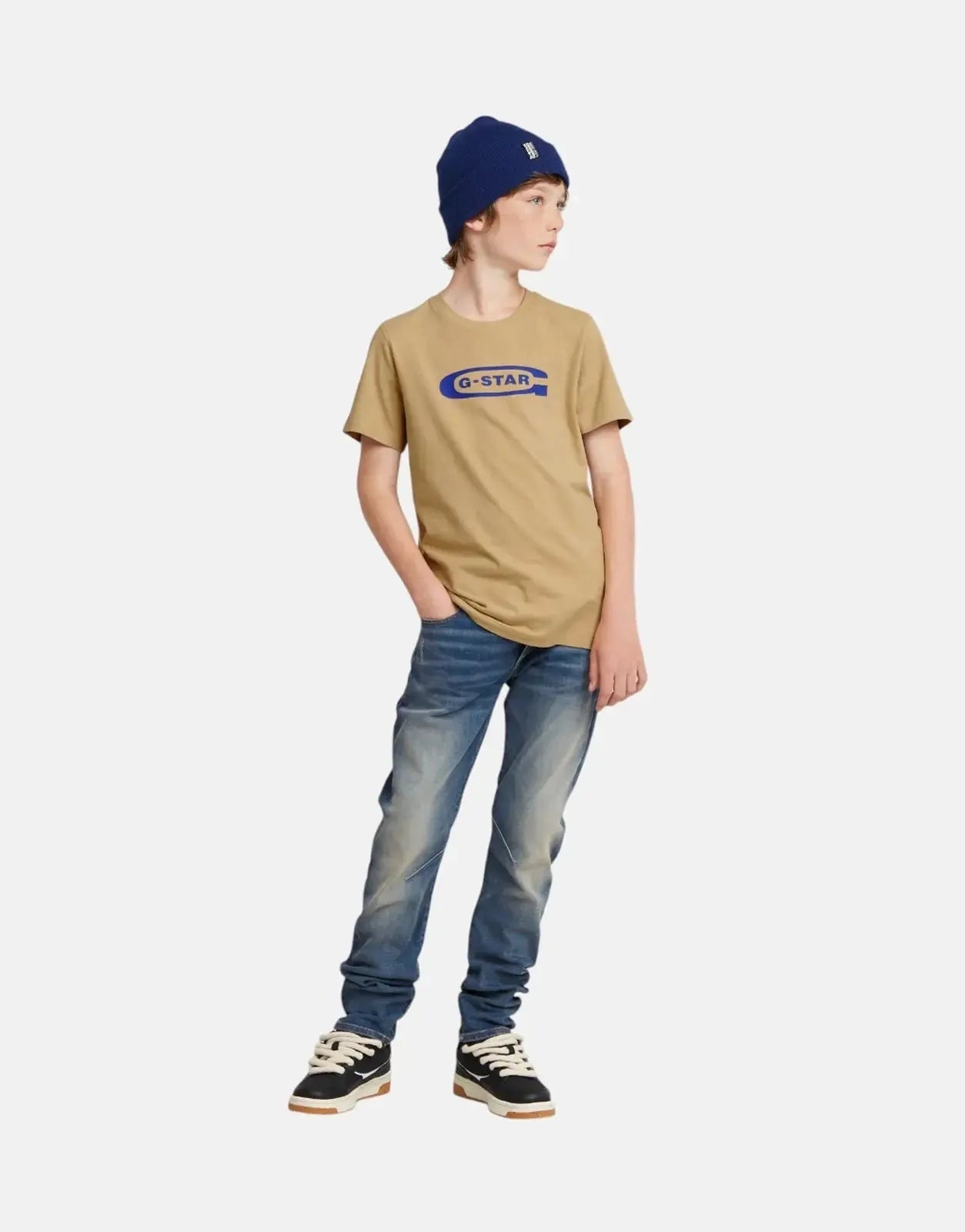 G-Star RAW Boys Regular Cream T-Shirt