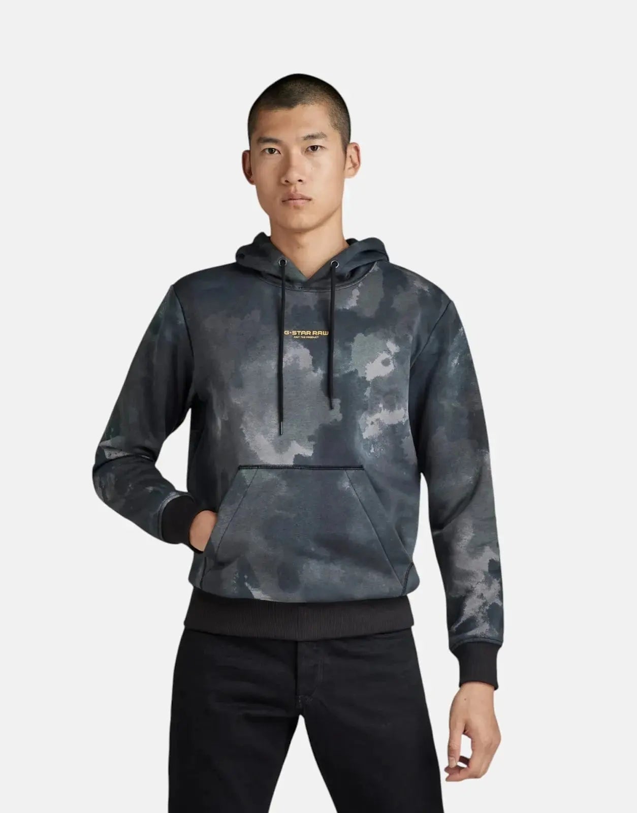 G-Star RAW Center Chest Logo Black Blurry/Camo Sweatshirt